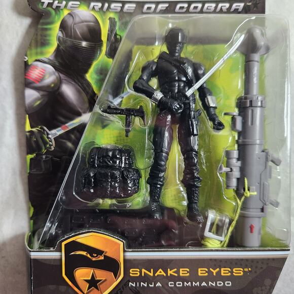 G.I. Joe The Rise Of Cobra Snake Eyes Ninja Commando 4" Action Figure 2009 New - Picture 2 of 7